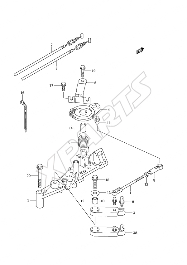  Throttle Rod til Suzuki motor